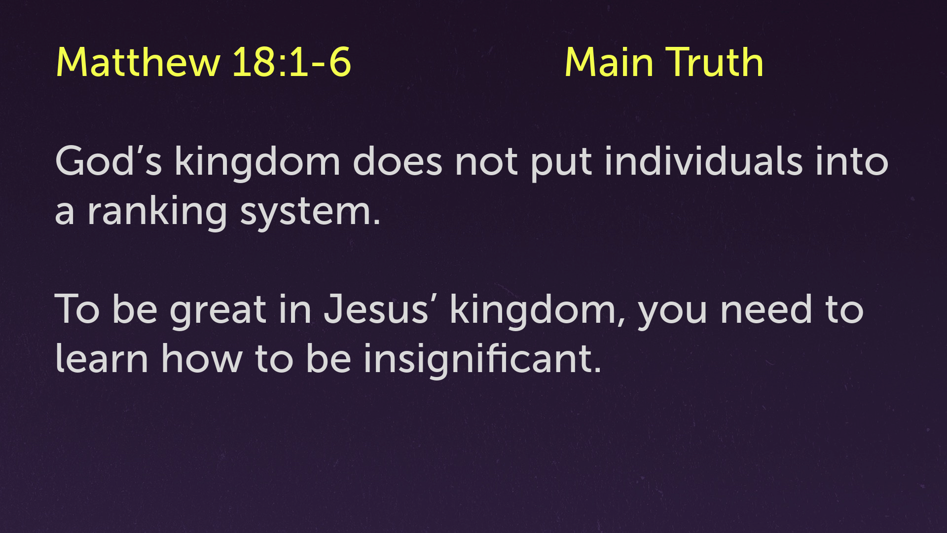 Becoming Like Children